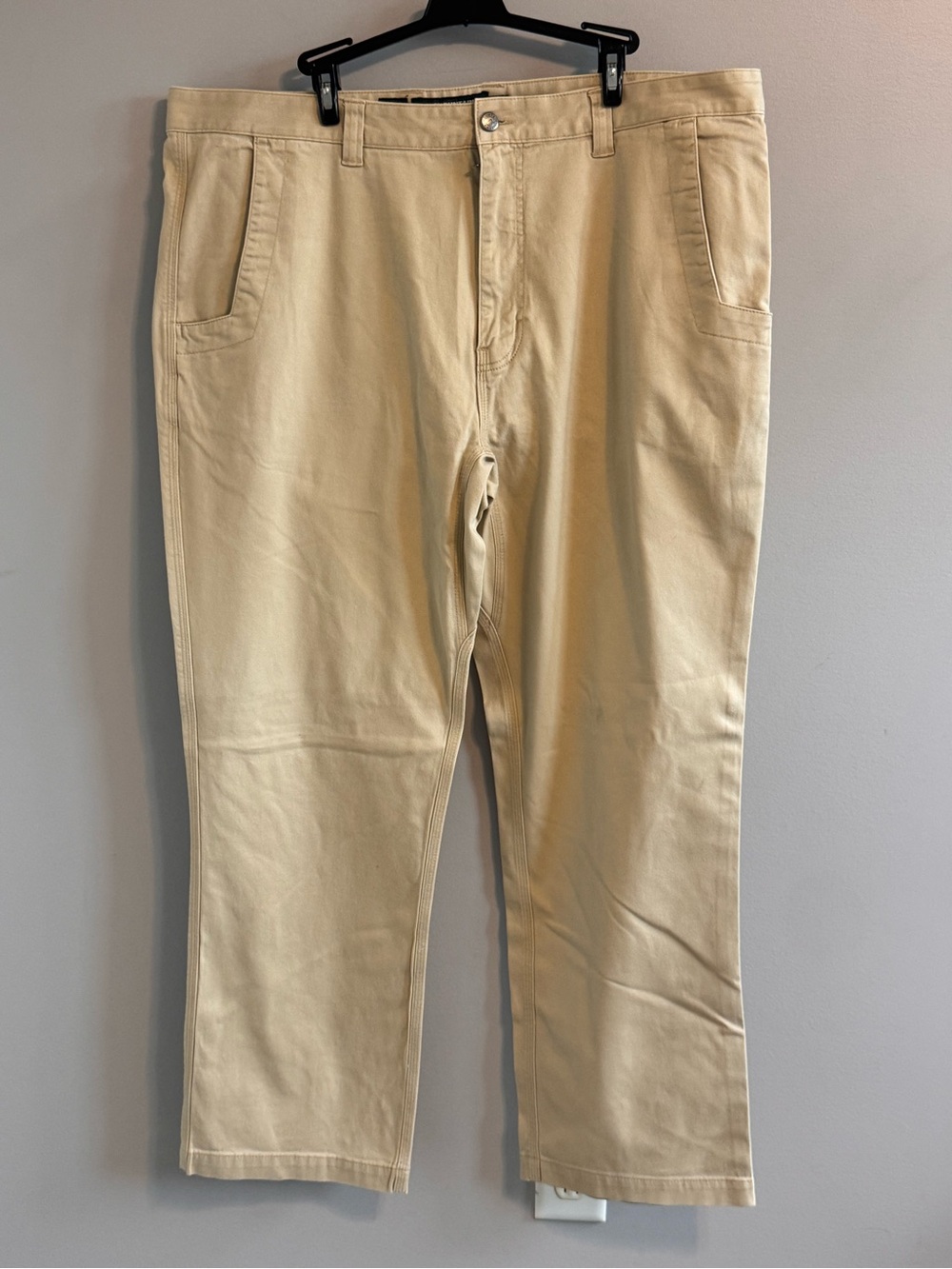 Mountain Khakis Teton Twill Pants Men's 42x32 Tan Relaxed Fit Stretch